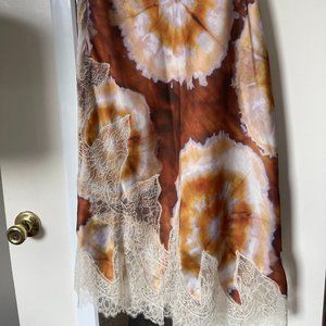 NWOT Zara Satin Lace Skirt